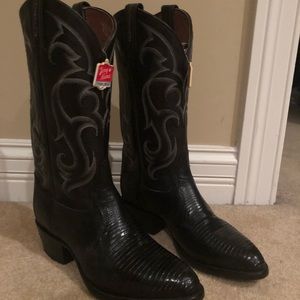 Tony Lama Men’s Lizard Exotic Cowboy boots 8 1/2D